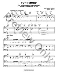 Evermore piano sheet music cover